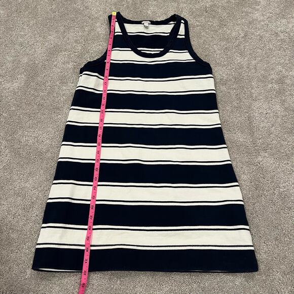 J Crew Women's Sleeveless Cotton Sundress Navy and White Stripes Size Small - Picture 7 of 9